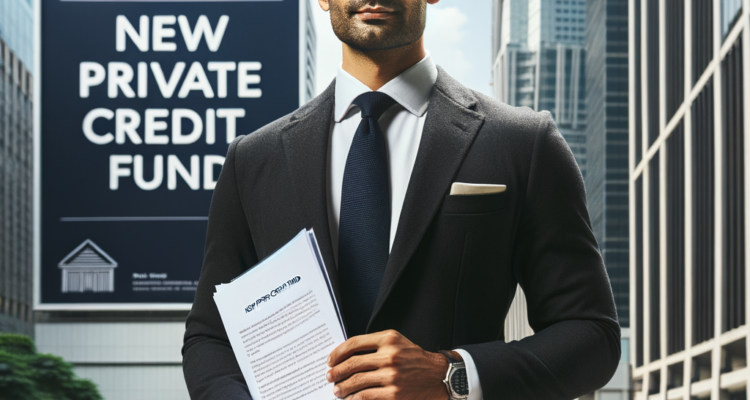 Franklin Templeton's private credit fund initiative in India led by Santosh Kamath, showcasing a professional in a financial district.