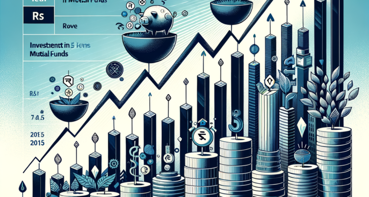 Visual representation of contra mutual fund growth with financial metrics, charts, and a rising investment trend.